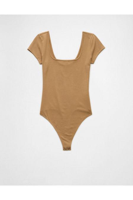 AE Square Neck Short-Sleeve Bodysuit Womens Product Image