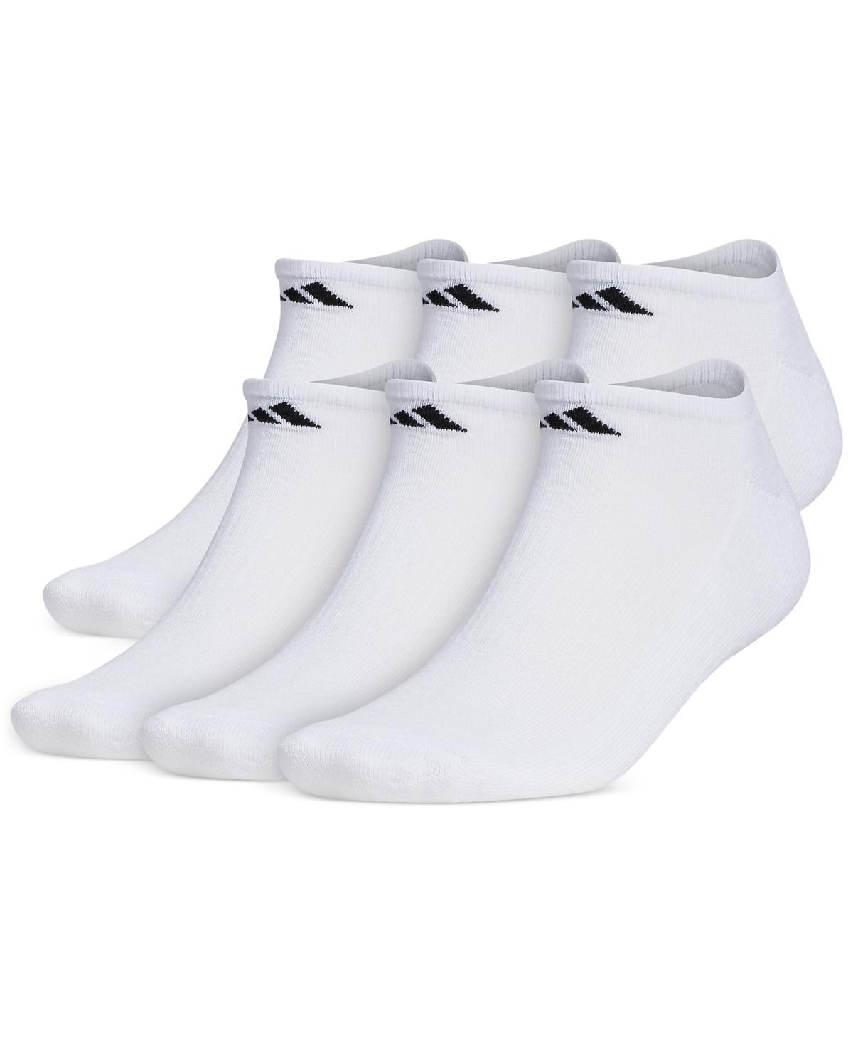 Mens adidas 6-pack Athletic Cushioned No-Show Socks Black Product Image