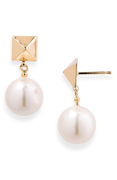 Valentino Garavani Rockstud Imitation Pearl Drop Earrings Product Image