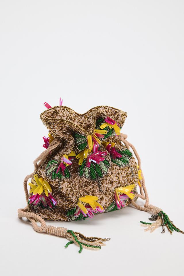 BEADED MINI BUCKET BAG Product Image