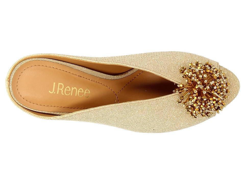 J. Renee Emilia Dance Glitter Fabric Ornament Detail Peep Toe Mules Product Image