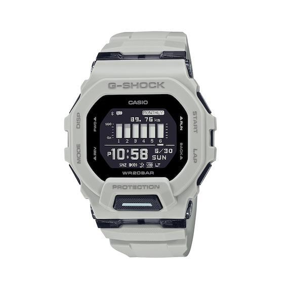 Men's Casio G-Shock Move Grey Resin Strap Watch with Square Black Dial (Model: Gbd200Uu-9) Product Image