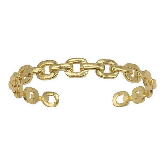 Adornia 14k Gold-Plated Chain Link Cuff Bracelet Product Image