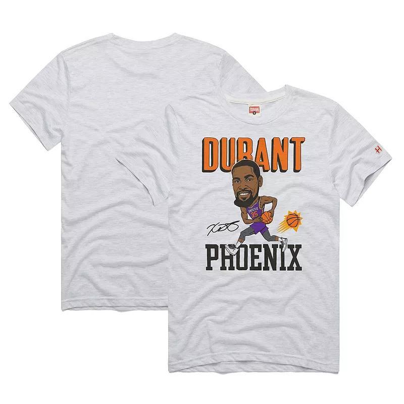 Mens Homage Kevin Durant Ash Phoenix Suns Caricature Tri-Blend T-Shirt Product Image