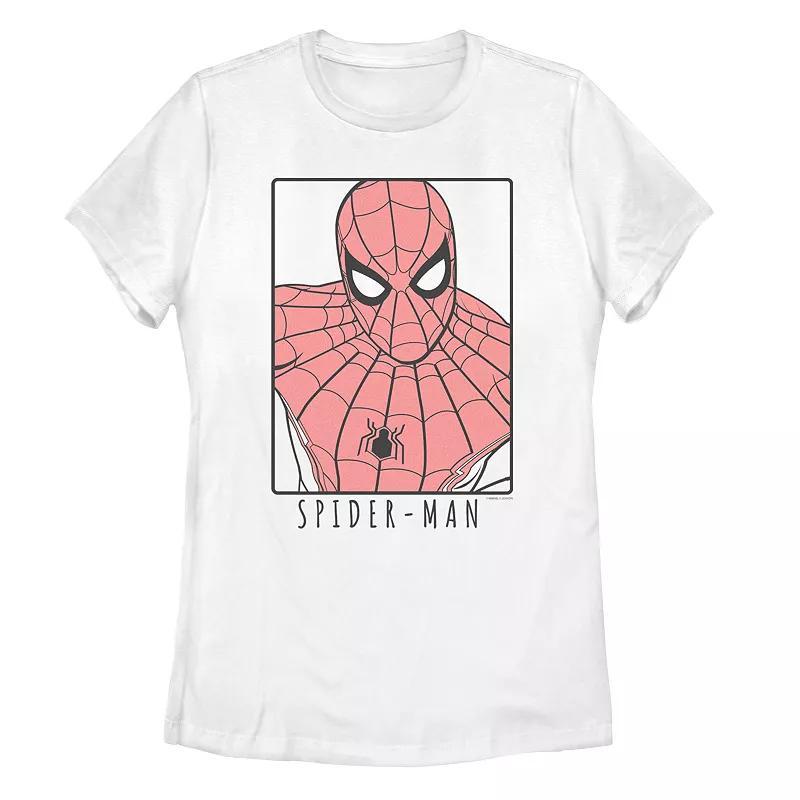 Juniors Marvel Spider-Man Far From Home Simple Outline Poster Tee Shirt, Girls Product Image