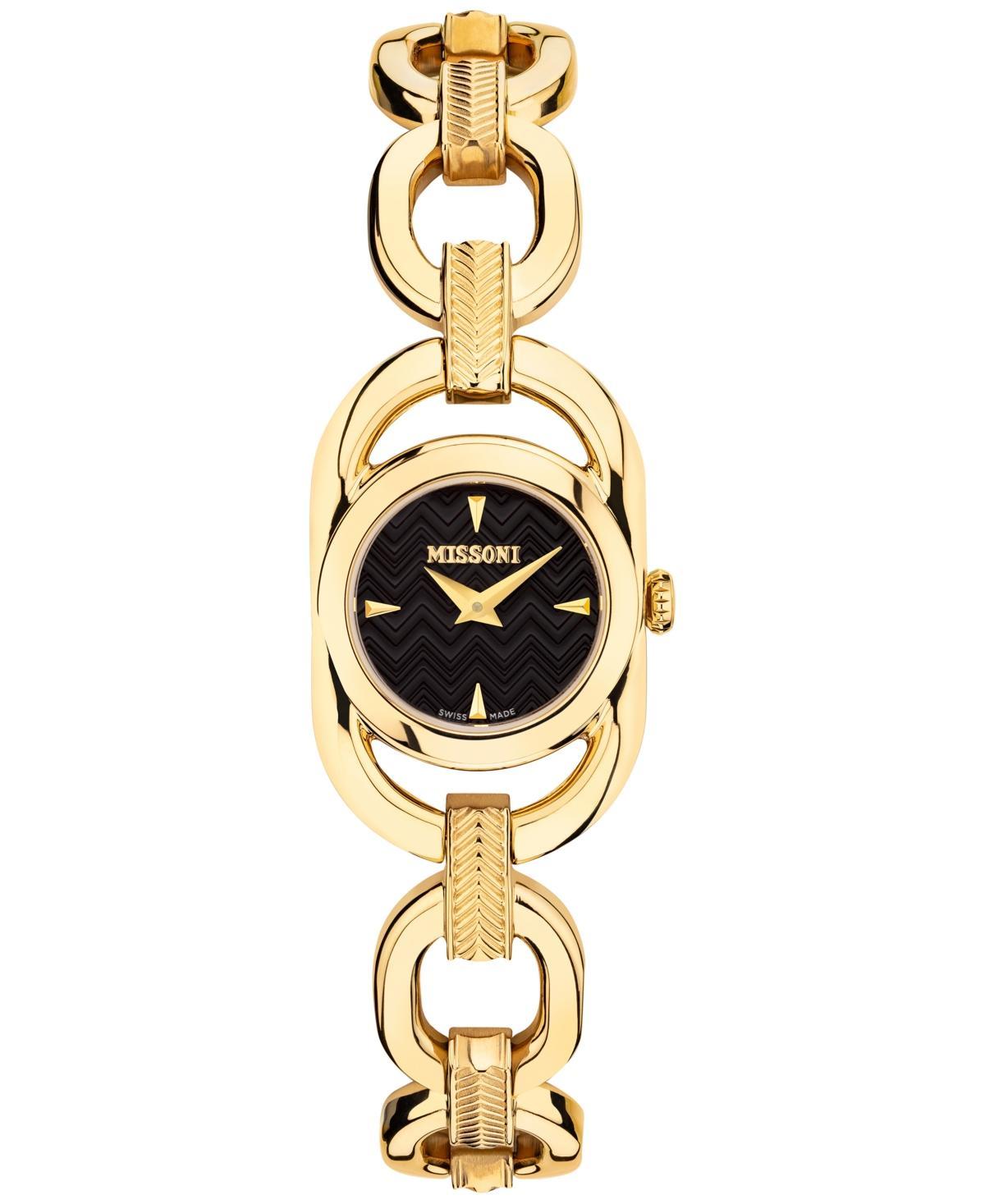 Missoni Womens Gioiello Gold Ion Plated Stainless Steel Link Bracelet Watch 23mm Product Image