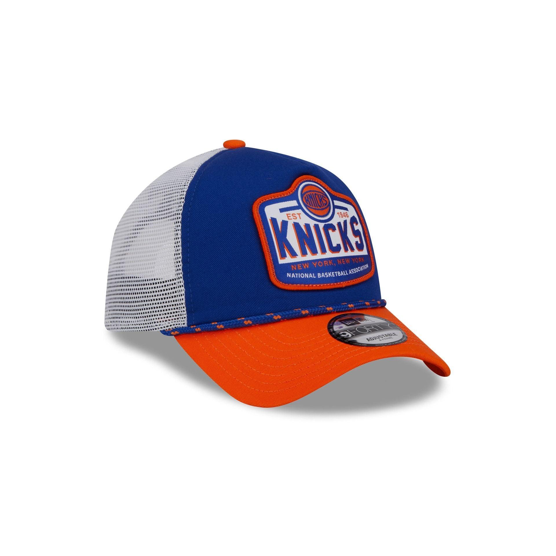 New York Knicks 2024 Rally Drive 9FORTY A-Frame Trucker Hat Male Product Image