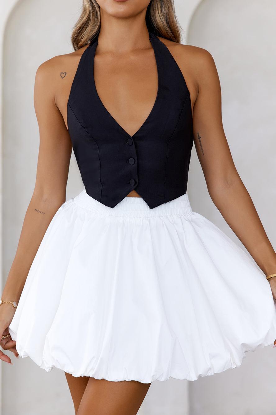 Worth The Hype Bubble Mini Skirt White Product Image