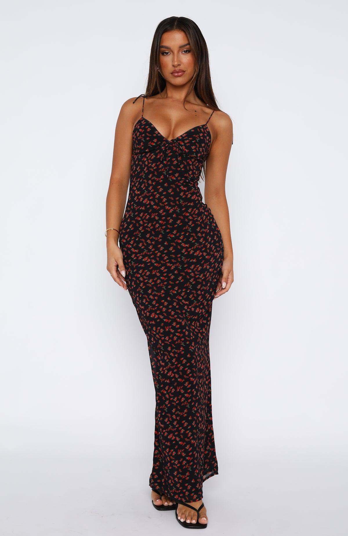 New Beginnings Maxi Dress Red Rose Product Image