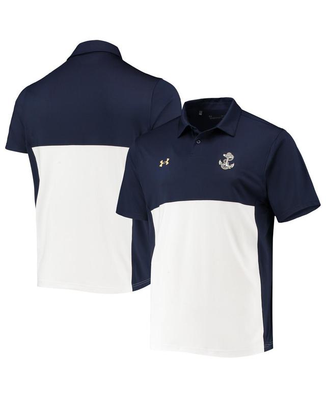 Mens Under Armour Navy Navy Midshipmen 2022 Blocked Coaches Performance Polo Shirt - Navy Product Image