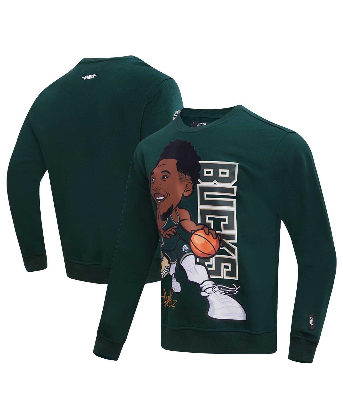 Mens Pro Standard Giannis Antetokounmpo Hunter Green Milwaukee Bucks Avatar Pullover Sweatshirt Product Image