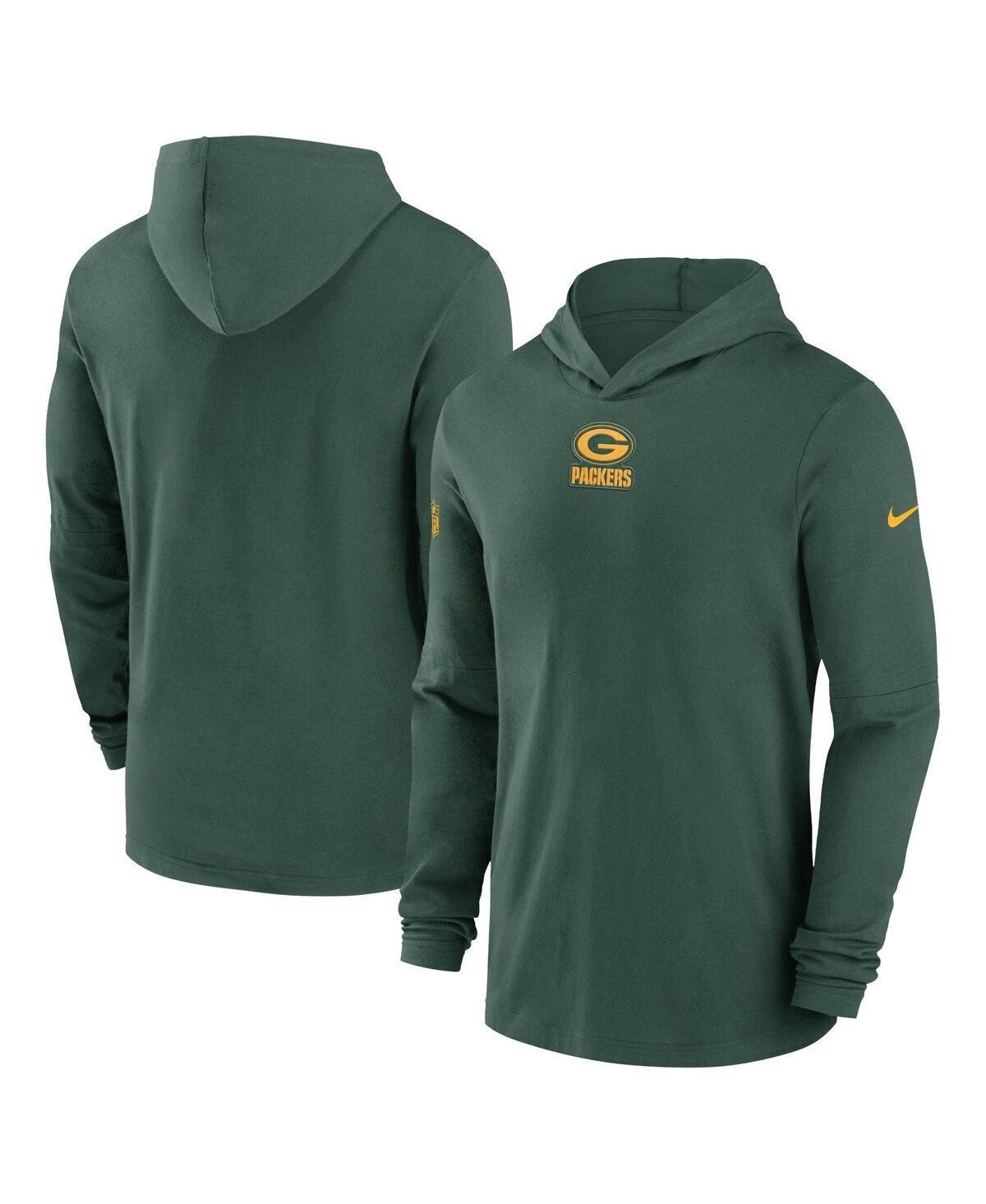 Mens Nike Green Green Bay Packers Sideline Performance Long Sleeve Hoodie T-shirt Product Image