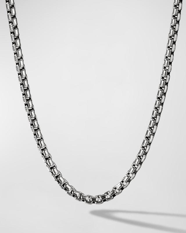 Mens Box Chain Necklace in Sterling Silver, 3.6mm Product Image