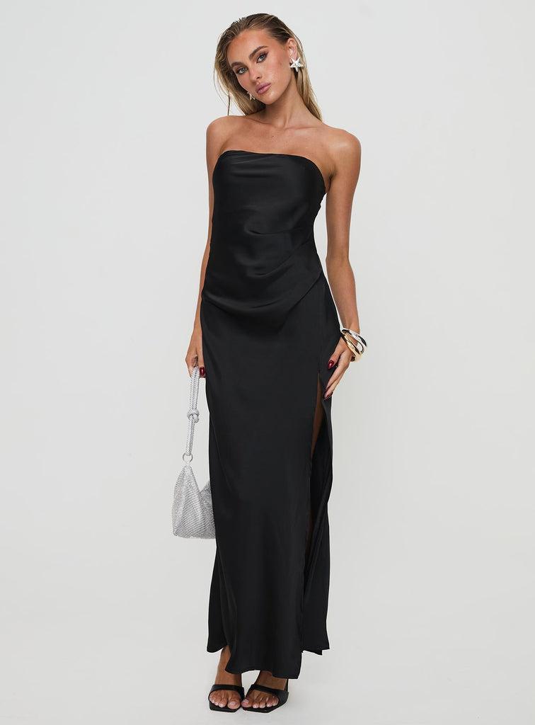 Marlisa Strapless Maxi Dress Black Product Image