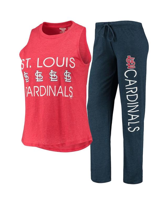 Womens Concepts Sport Navy St. Louis Cardinals Meter Muscle Tank Top and Pants Sleep Set - Navy Product Image