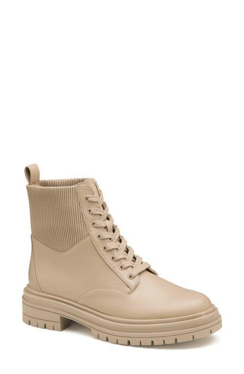 Johnston & Murphy Gianna Gore Lace-Up Boot (Sand Nappa) Women's Shoes Product Image