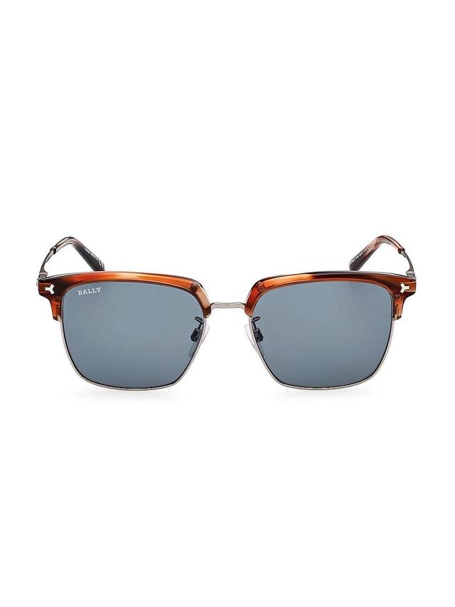 Mens Browline 55MM Square Sunglasses Product Image