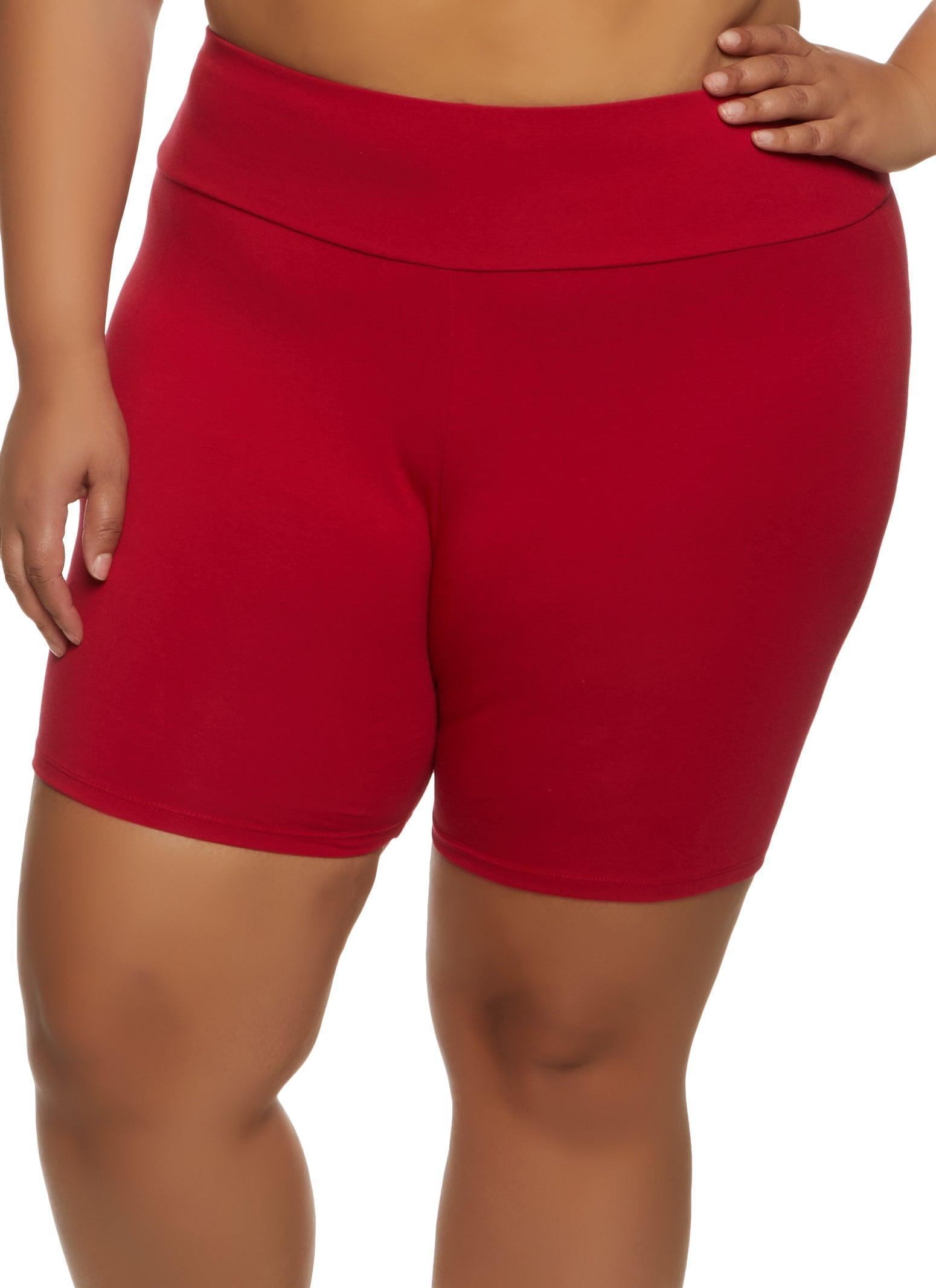 Womens Plus Size Wide Waistband Bike Shorts Product Image