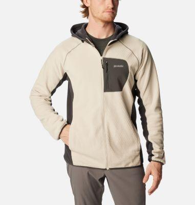 Columbia Outdoor Tracks Hooded Full Zip (Dark Stone/Shark) Men's Clothing Product Image