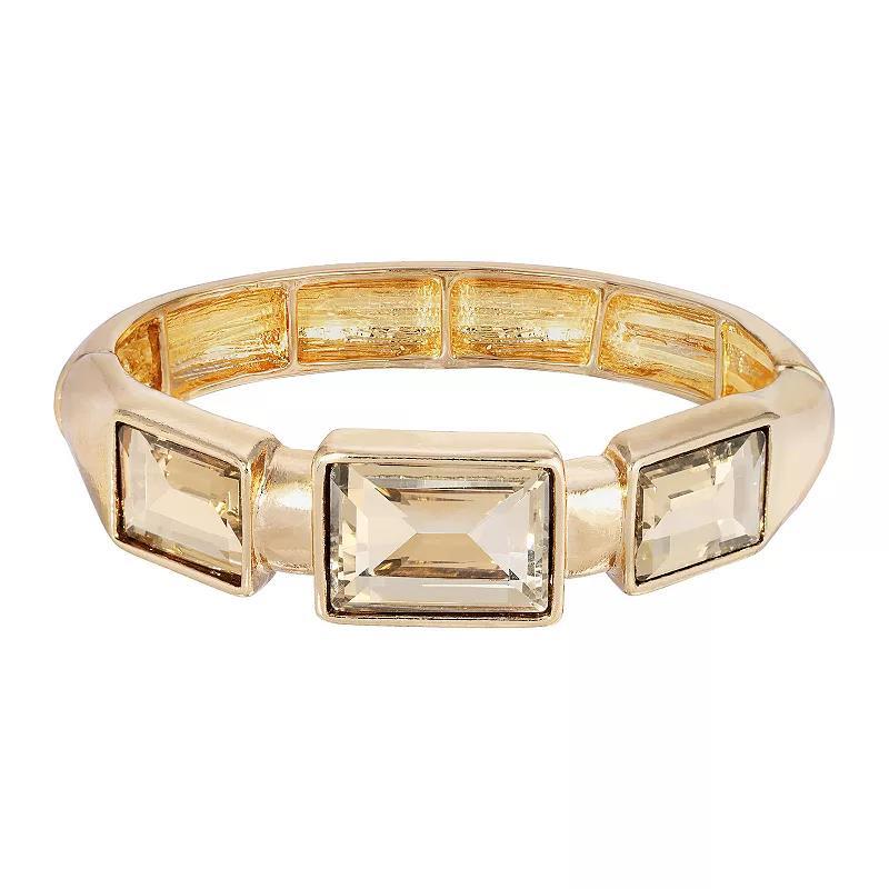 1928 Gold Tone Topaz Color Stretch Bracelet, Womens, Beige Product Image