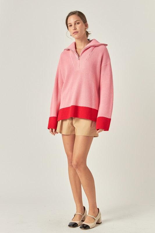 Louanne Contrast Pullover Product Image