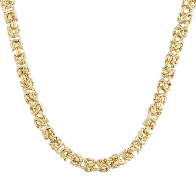 Jordan Blue 14k Gold Byzantine Chain Necklace, Womens Yellow Product Image