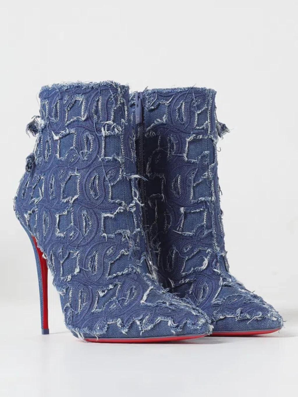 CHRISTIAN LOUBOUTIN Womens  So Kate Booty 100 Heeled Boots In Blue Product Image