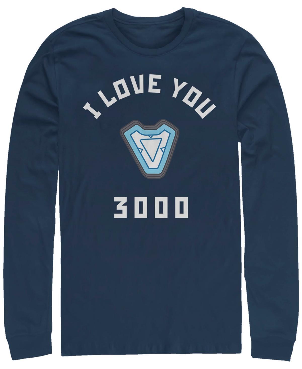 Marvel Mens Avengers Endgame Core Reactor I Love You 3000, Long Sleeve T-shirt Product Image