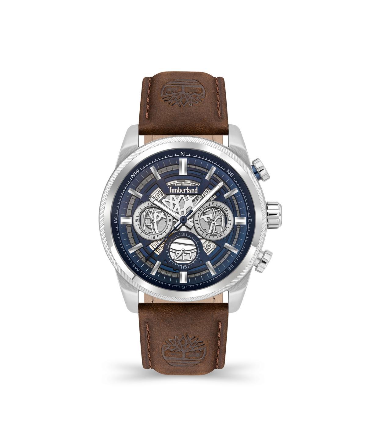 Timberland Hadlock Multifunction Leather Strap Watch, 46mm Product Image