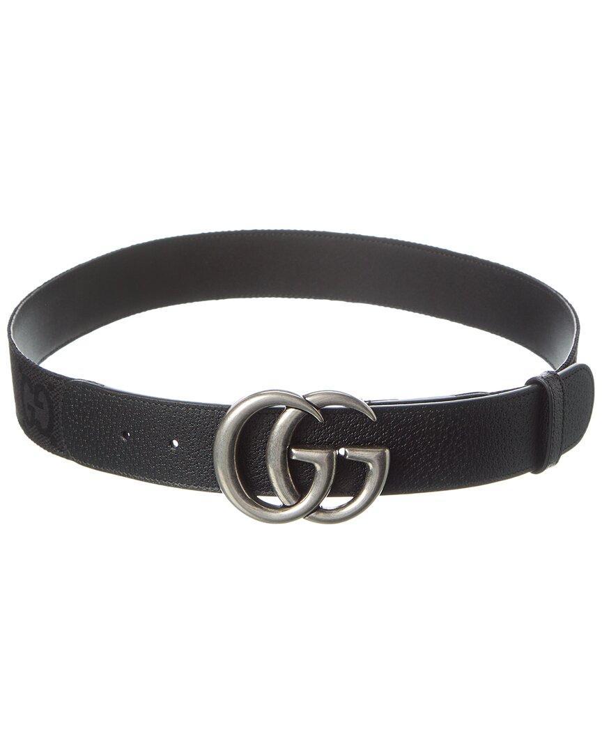 Gg Marmont Leather Belt In Black Product Image