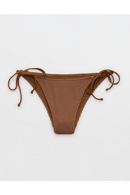 Aerie Crinkle Cheekiest Tie Bikini Bottom Women's Product Image