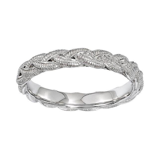 Simply Stacks Sterling Silver Braided Ring - Silver Product Image