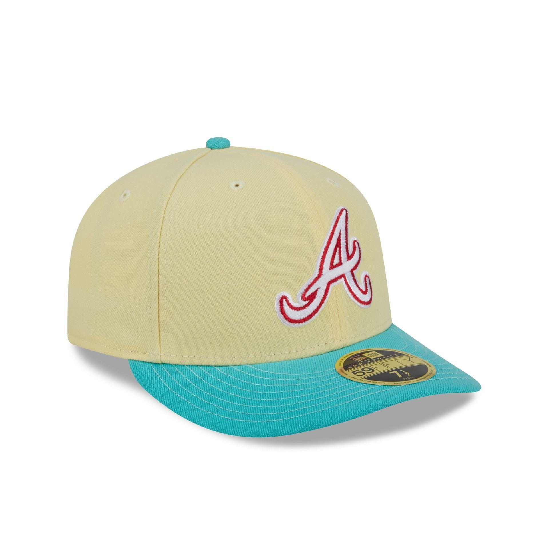 Atlanta Braves Soft Yellow Low Profile 59FIFTY Fitted Hat Male Product Image