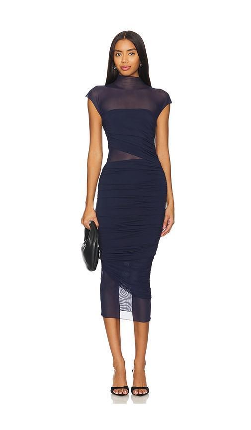 VESTIDO MIDI TABITHA MESH RUCHED Product Image