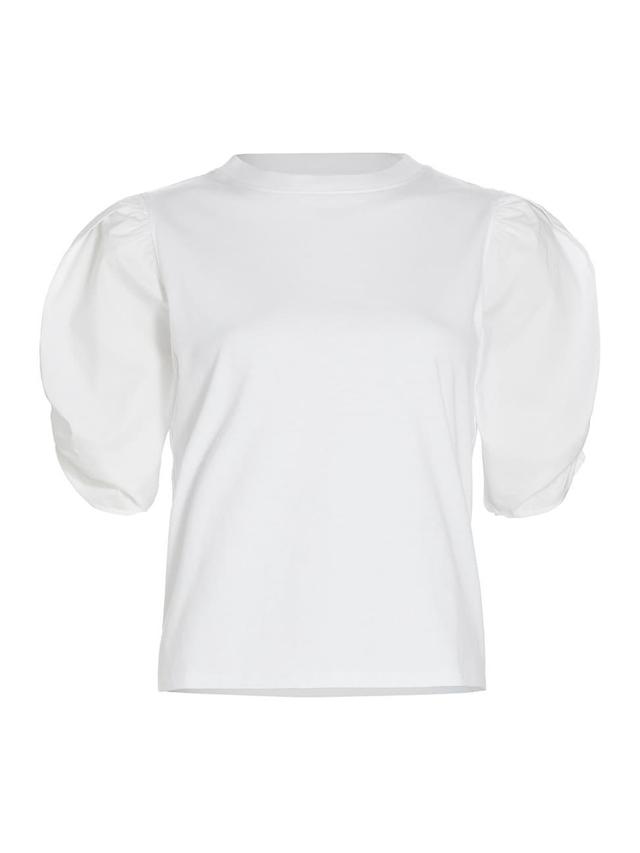 Womens Cotton Puff-Sleeve T-Shirt Product Image
