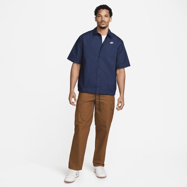 Nike Men's Club Short-Sleeve Oxford Button-Up Shirt Product Image