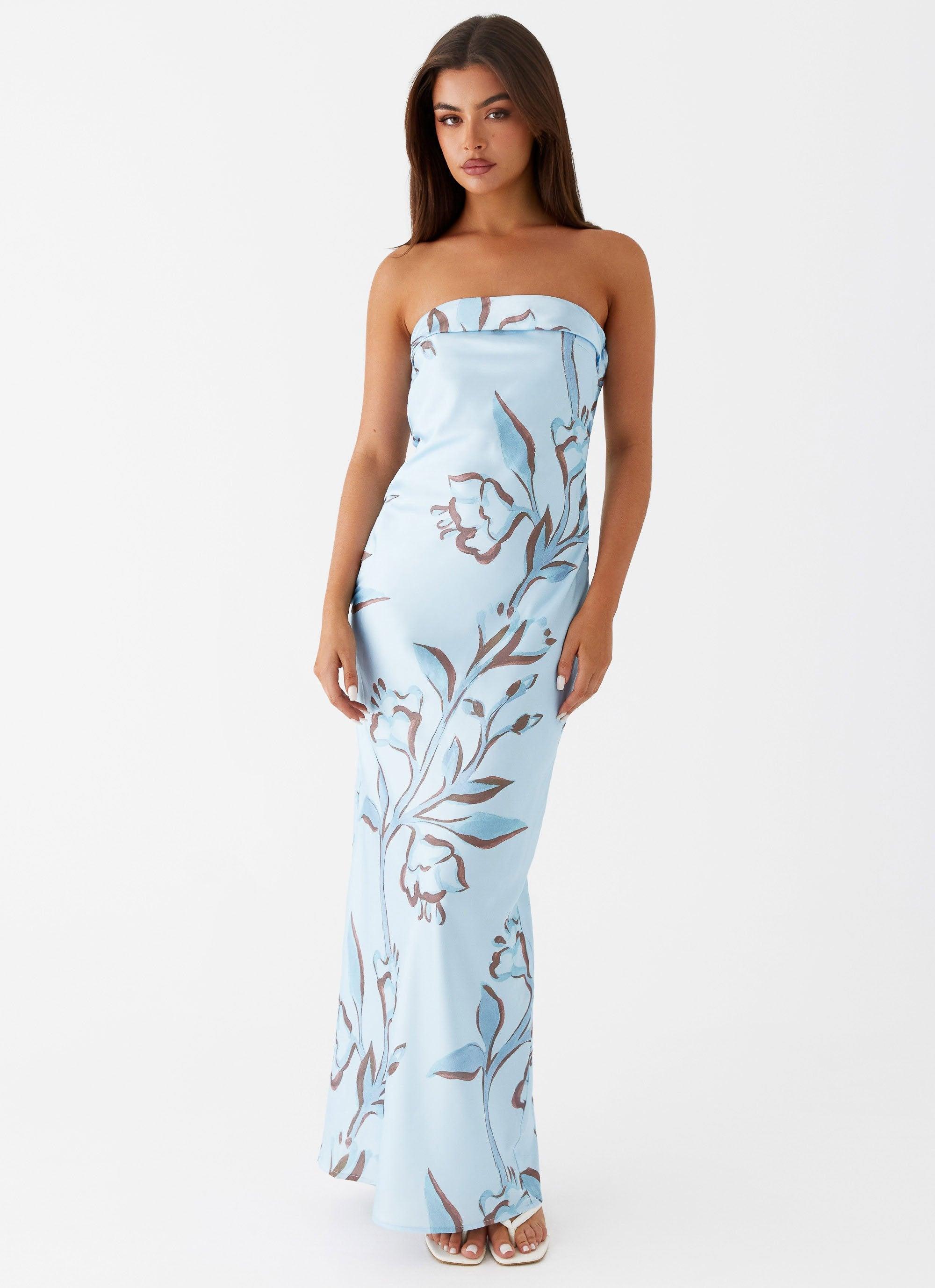 Summer Lover Maxi Dress - Blue Floral Product Image