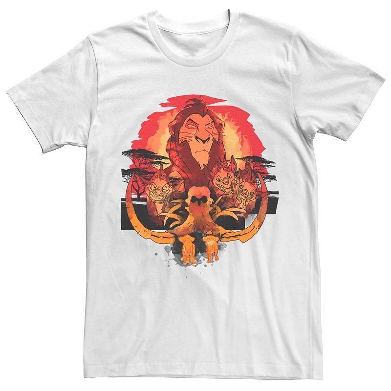 Disneys The Lion King Mens Scar Watercolor Bad Lands Portrait Tee Product Image