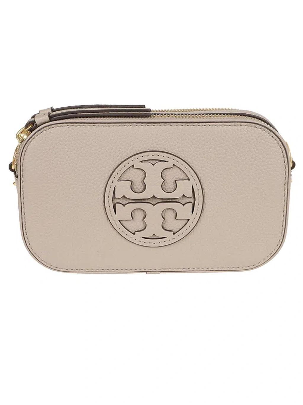 TORY BURCH Miller Mini Shoulder Bag In Beige Product Image