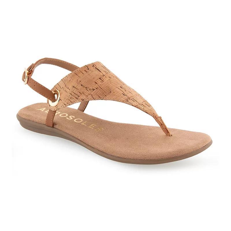 Aerosoles Conclusion Womens Thong Sandals Brown Combo Product Image