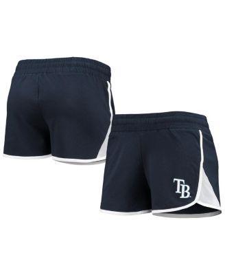 Womens New Era Tampa Bay Rays Stretch French Terry Shorts Blue Product Image