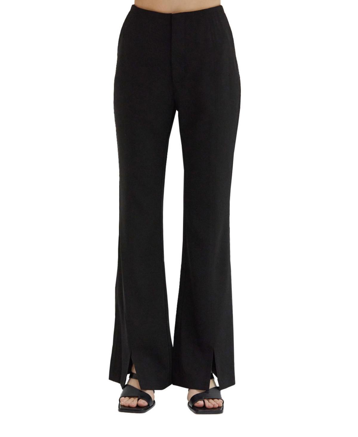 Womens Noelle Front Slit Flare Pants Product Image