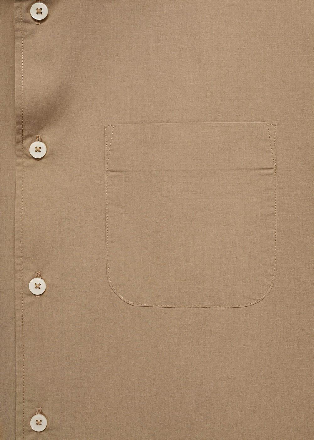 Mango Mens Pocket Detail Cotton Shirt Product Image