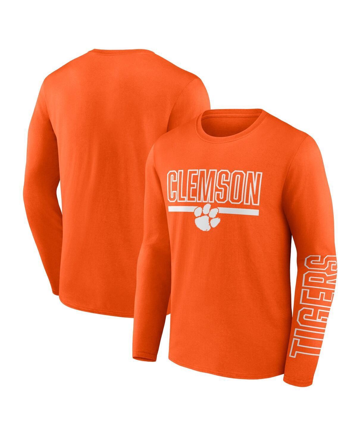 Mens Profile Orange Clemson Tigers Big and Tall Two-Hit Graphic Long Sleeve T-shirt Product Image