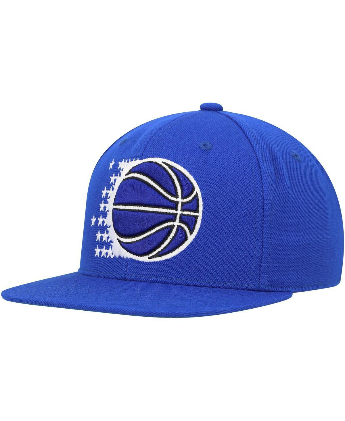 Mens Mitchell & Ness Blue Orlando Magic Hardwood Classics Mvp Team Ground 2.0 Fitted Hat Product Image