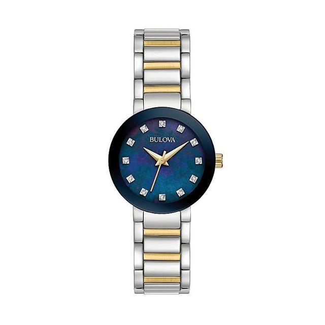 Bulova Womens Diamond Two Tone Stainless Steel Watch - 98P157 Product Image