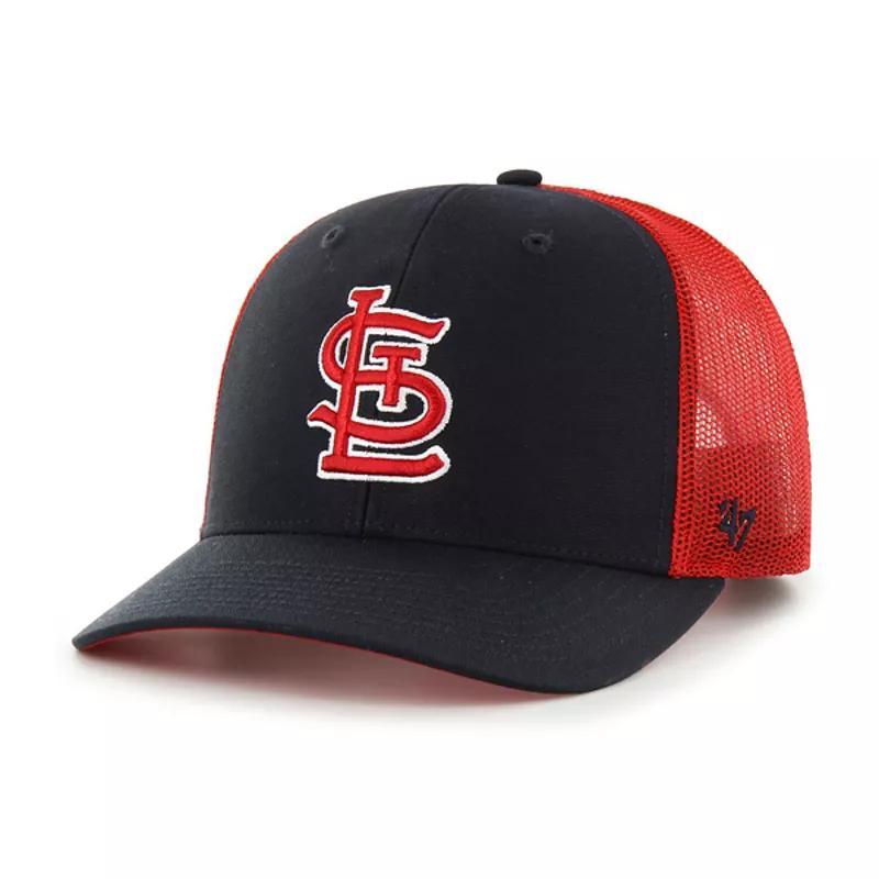 Mens 47 St. Louis Cardinals Secondary Trucker Snapback Hat, Blue Product Image