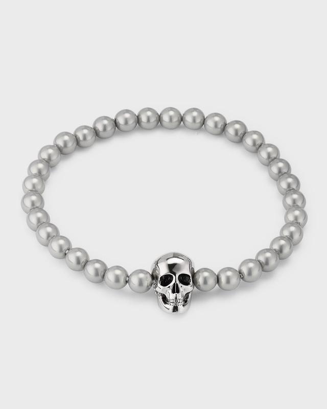 Alexander McQueen Mens Imitation Pearl Beaded Bracelet Product Image