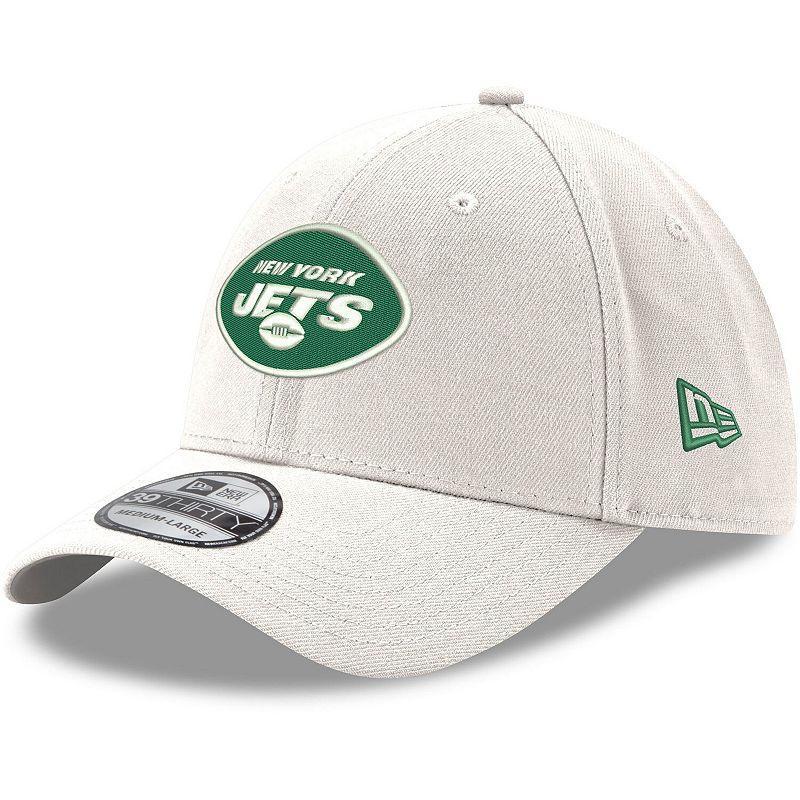 Mens New Era White New York Jets Iced II 39THIRTY Flex Hat Product Image