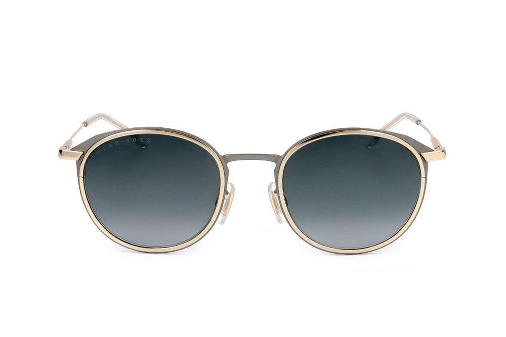 HUGO BOSS Boss  Round Frame Sunglasses In Gold Product Image